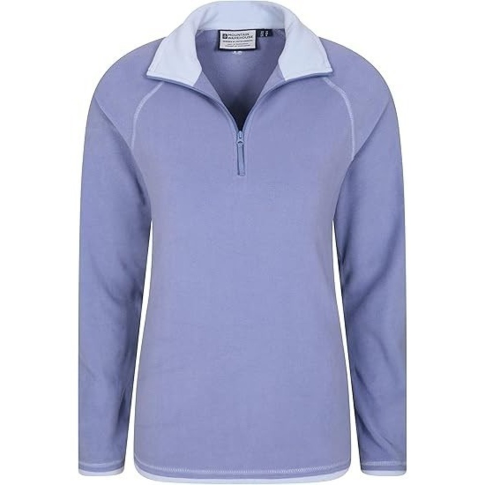 Mountain Warehouse Women's Montana Quarter-Zip‎ Fleece Pale Blue Size 18